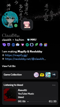 Syncr presence shown on a Discord profile